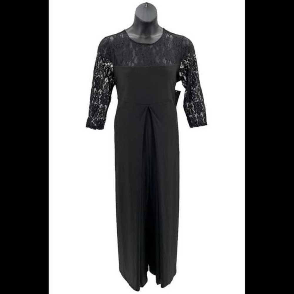 NWT COLDESINA‎ LANA WIDE-LEG JUMPSUIT WITH EMPIRE WAIST BLACK MEDIUM